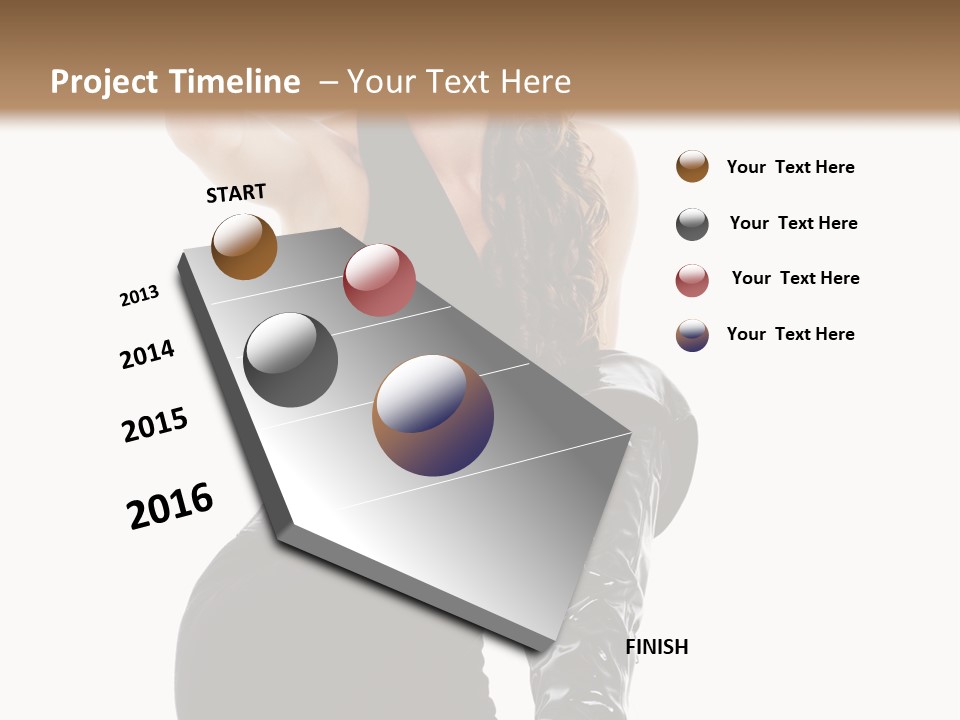 Model Womanhood Glamour PowerPoint Template