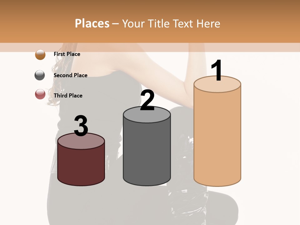 A Woman In Black Boots And A Top Hat PowerPoint Template