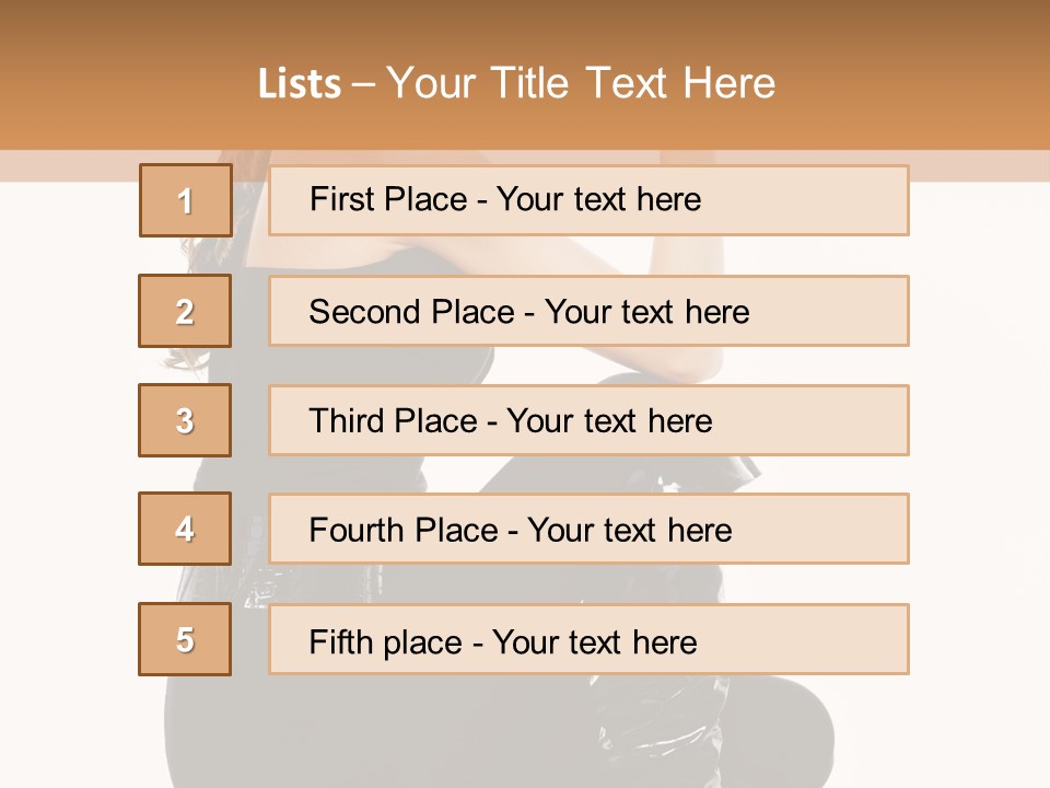 A Woman In Black Boots And A Top Hat PowerPoint Template
