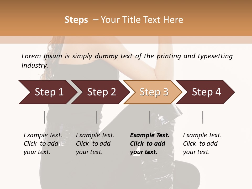 A Woman In Black Boots And A Top Hat PowerPoint Template