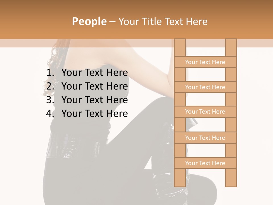 A Woman In Black Boots And A Top Hat PowerPoint Template