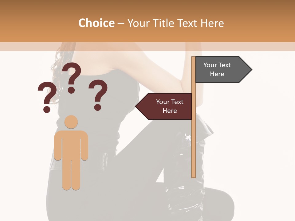 A Woman In Black Boots And A Top Hat PowerPoint Template