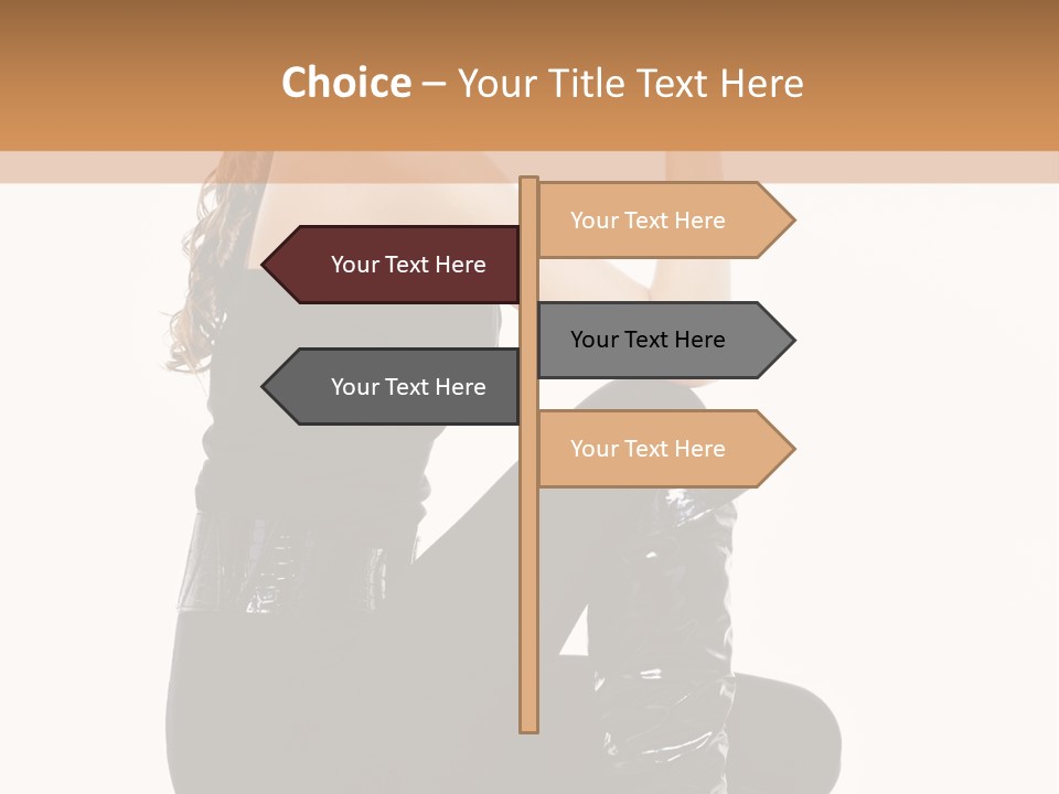 A Woman In Black Boots And A Top Hat PowerPoint Template