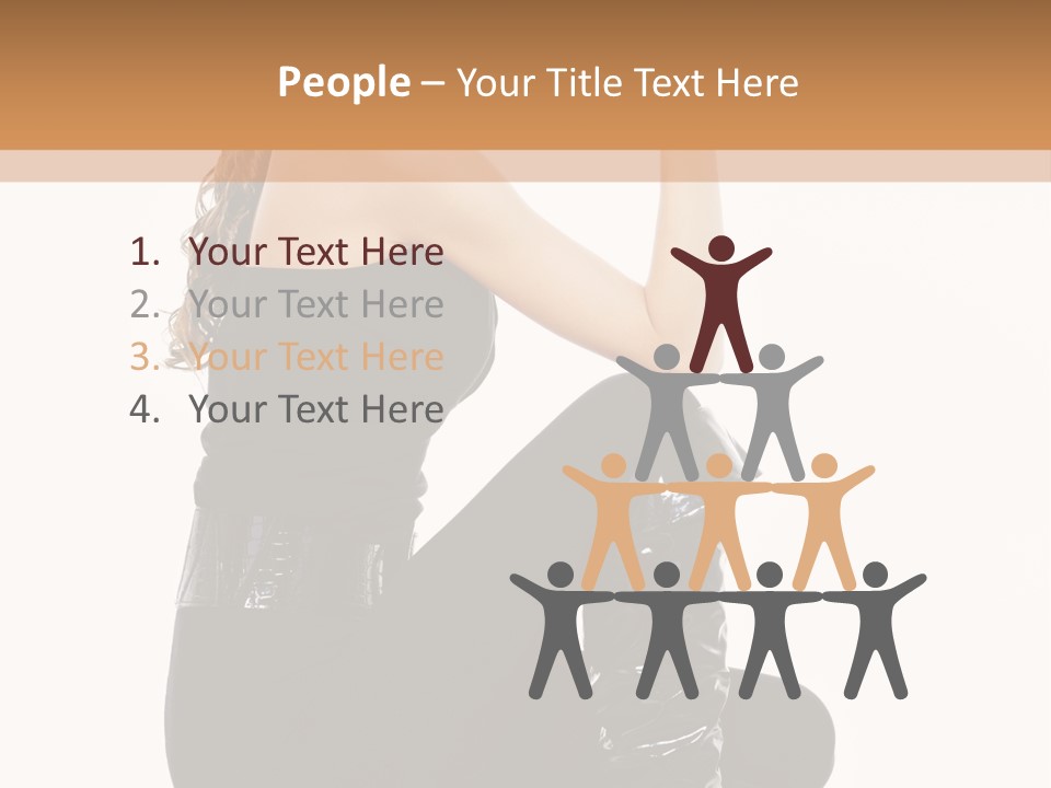 A Woman In Black Boots And A Top Hat PowerPoint Template