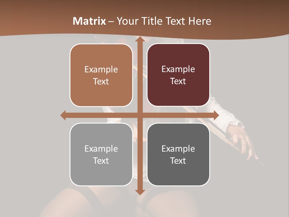 A Woman In Lingerie Holding A Violin On A Black Background PowerPoint Template