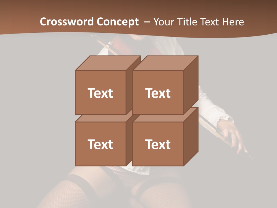 A Woman In Lingerie Holding A Violin On A Black Background PowerPoint Template