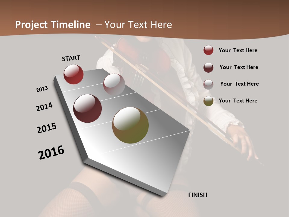 A Woman In Lingerie Holding A Violin On A Black Background PowerPoint Template