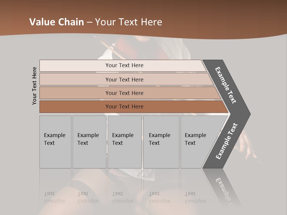 A Woman In Lingerie Holding A Violin On A Black Background PowerPoint Template