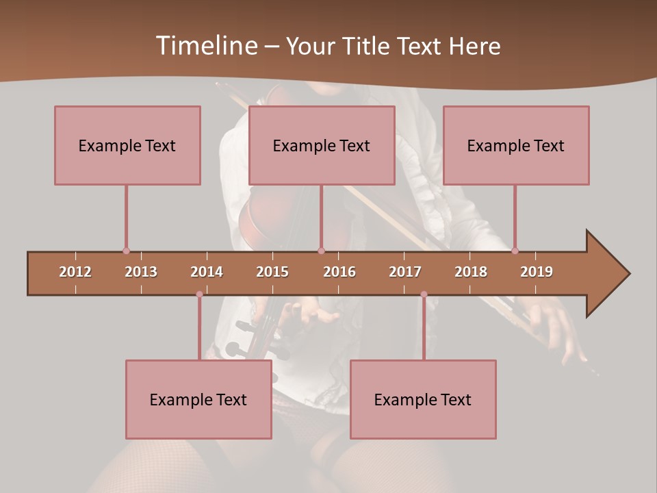 A Woman In Lingerie Holding A Violin On A Black Background PowerPoint Template