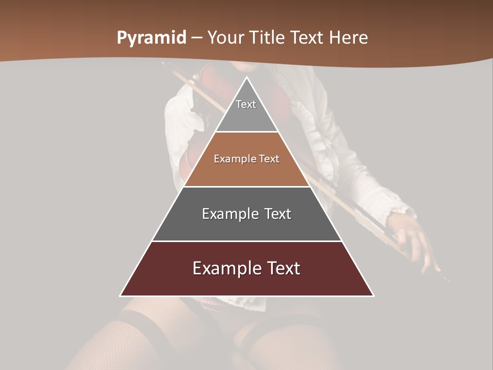 A Woman In Lingerie Holding A Violin On A Black Background PowerPoint Template