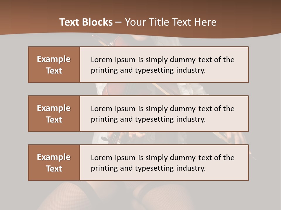 A Woman In Lingerie Holding A Violin On A Black Background PowerPoint Template