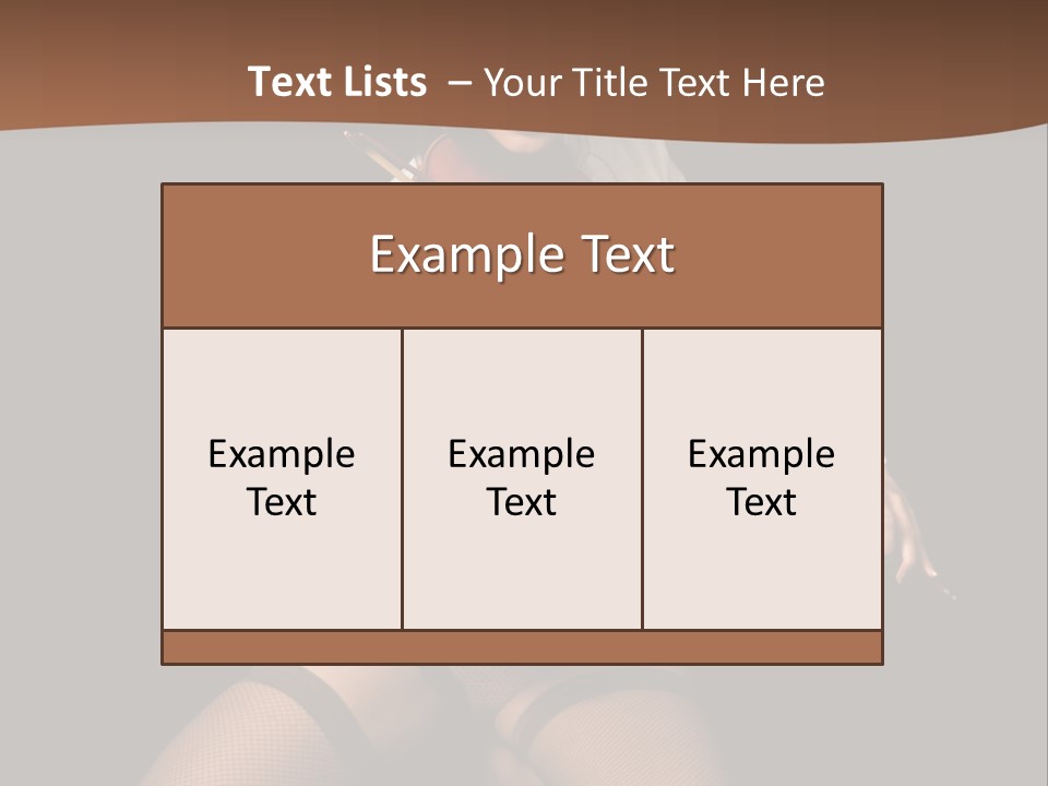 A Woman In Lingerie Holding A Violin On A Black Background PowerPoint Template