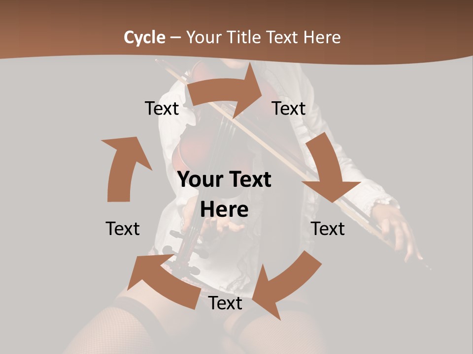 A Woman In Lingerie Holding A Violin On A Black Background PowerPoint Template