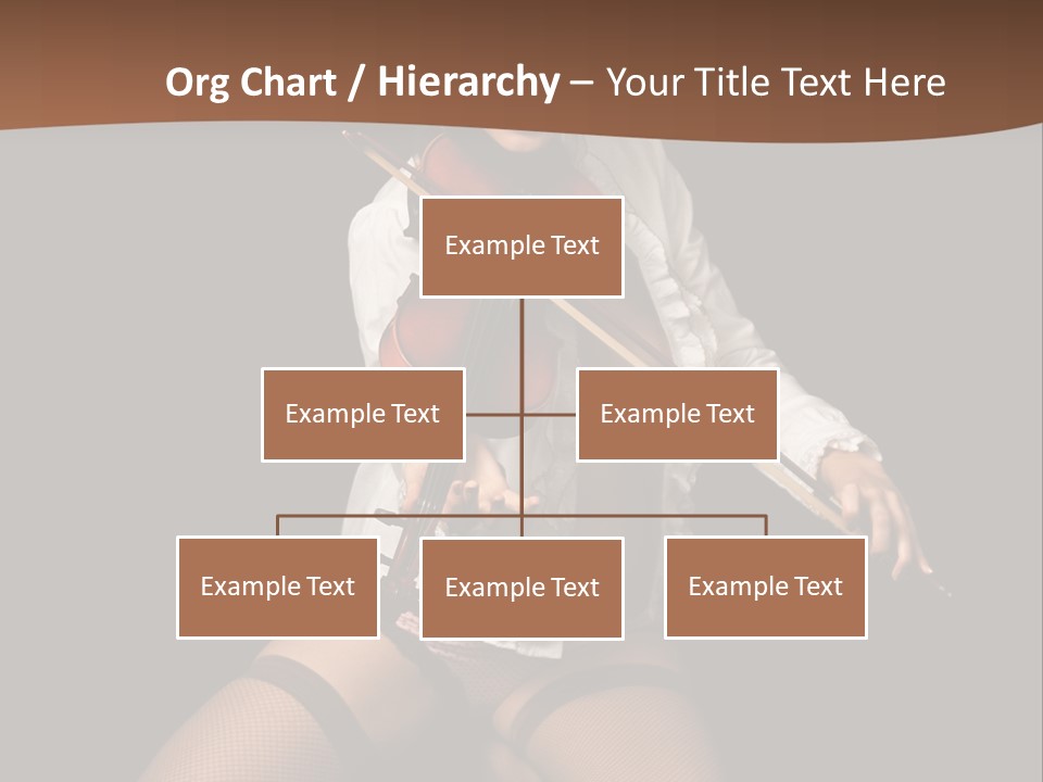 A Woman In Lingerie Holding A Violin On A Black Background PowerPoint Template