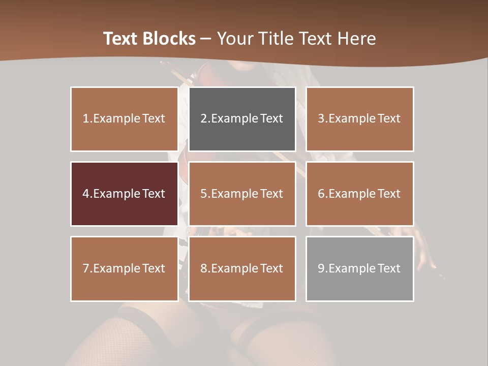 A Woman In Lingerie Holding A Violin On A Black Background PowerPoint Template