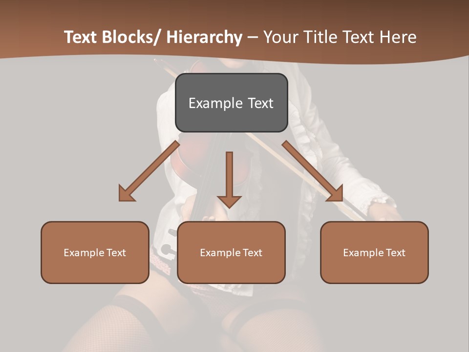 A Woman In Lingerie Holding A Violin On A Black Background PowerPoint Template