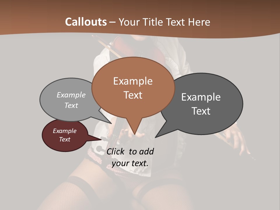 A Woman In Lingerie Holding A Violin On A Black Background PowerPoint Template