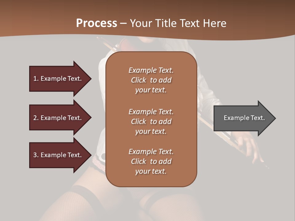 A Woman In Lingerie Holding A Violin On A Black Background PowerPoint Template