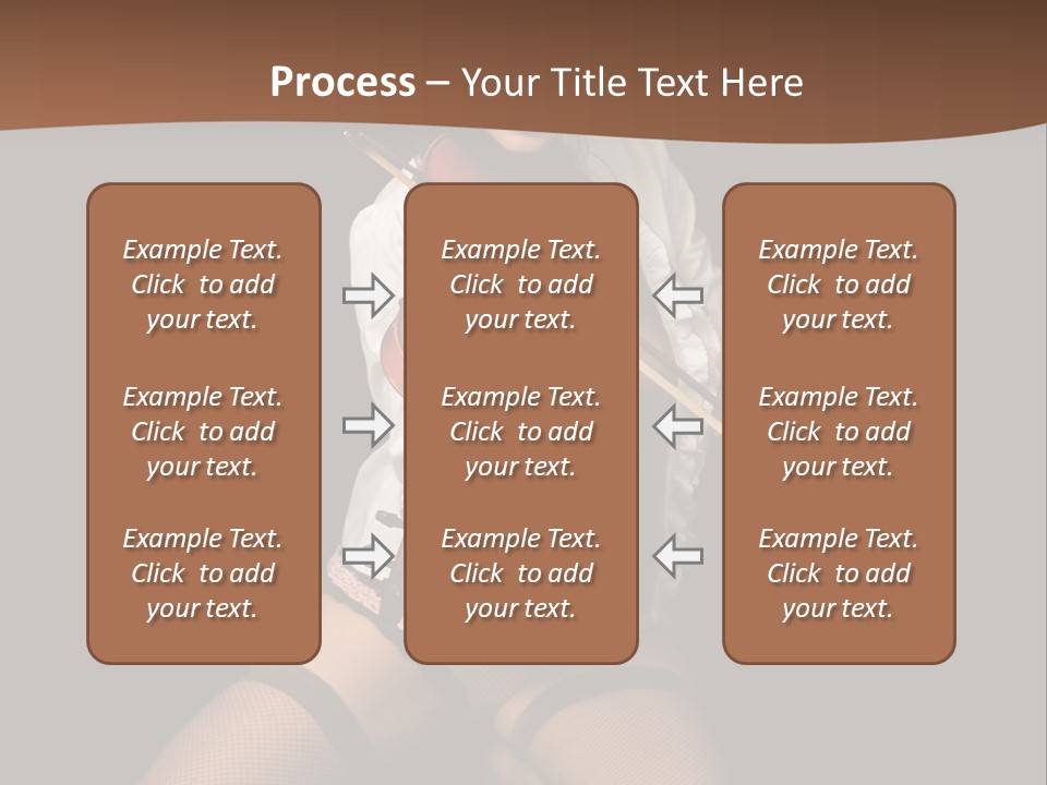 A Woman In Lingerie Holding A Violin On A Black Background PowerPoint Template