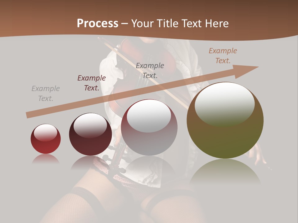 A Woman In Lingerie Holding A Violin On A Black Background PowerPoint Template