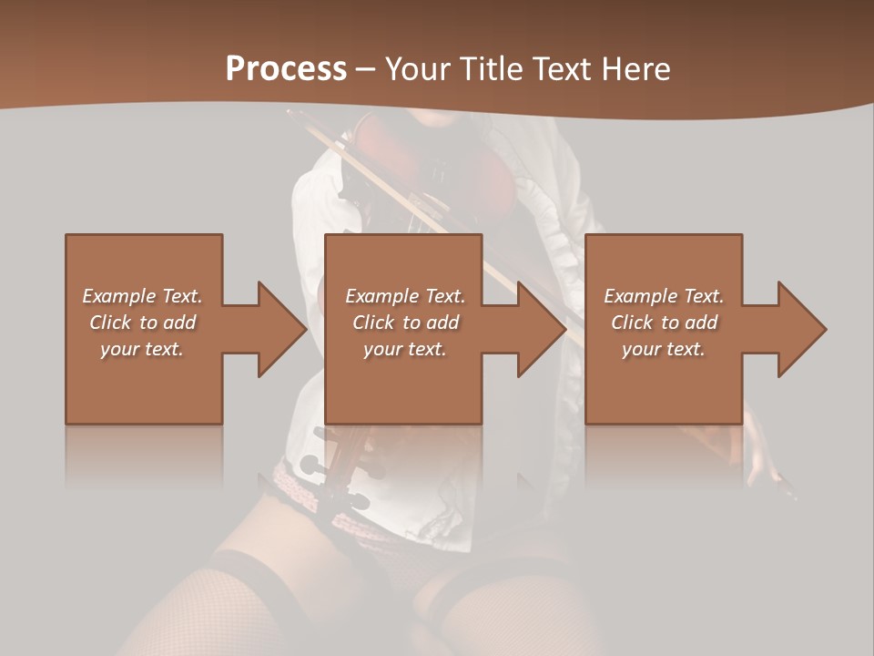 A Woman In Lingerie Holding A Violin On A Black Background PowerPoint Template