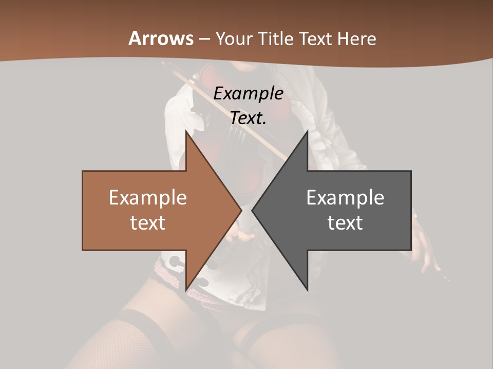 A Woman In Lingerie Holding A Violin On A Black Background PowerPoint Template