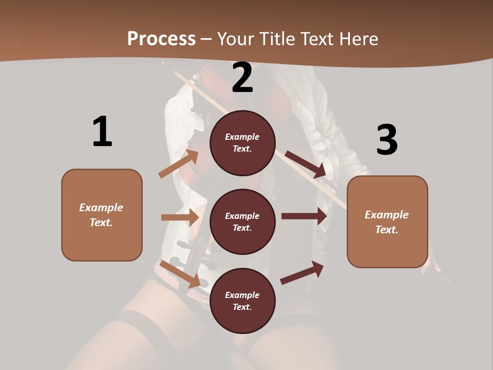 A Woman In Lingerie Holding A Violin On A Black Background PowerPoint Template