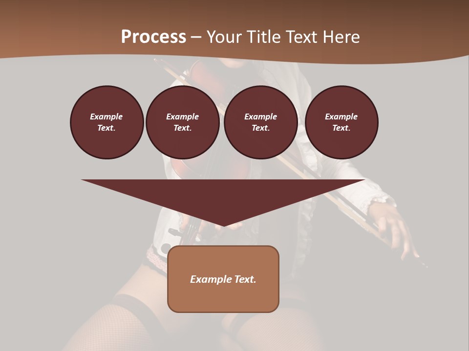 A Woman In Lingerie Holding A Violin On A Black Background PowerPoint Template