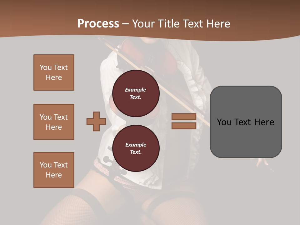 A Woman In Lingerie Holding A Violin On A Black Background PowerPoint Template