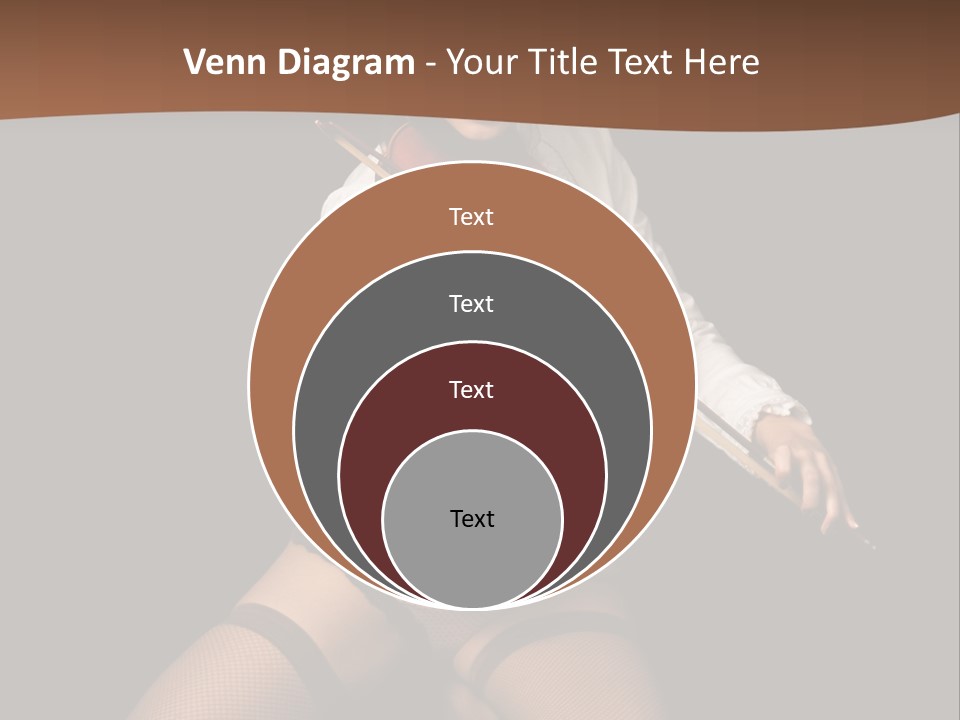 A Woman In Lingerie Holding A Violin On A Black Background PowerPoint Template