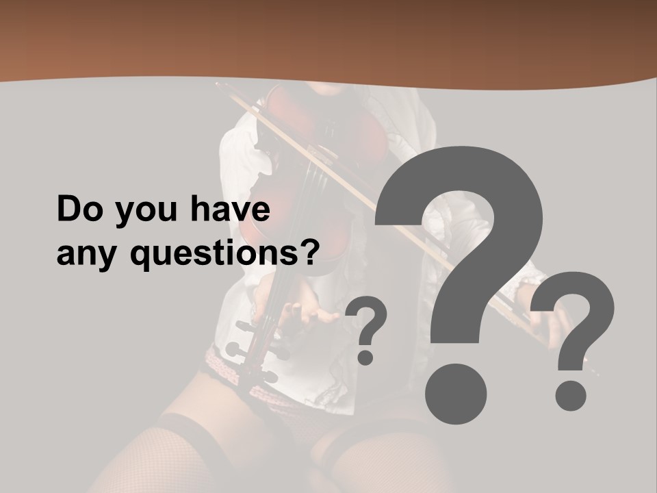 A Woman In Lingerie Holding A Violin On A Black Background PowerPoint Template