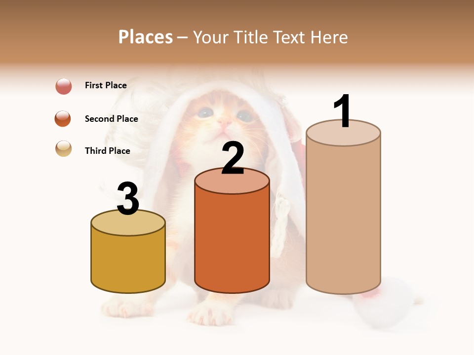 Kitten Mammal Xmas PowerPoint Template