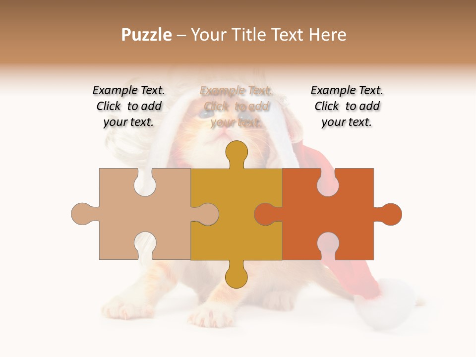 Kitten Mammal Xmas PowerPoint Template