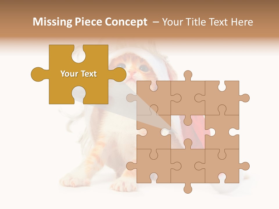 Kitten Mammal Xmas PowerPoint Template