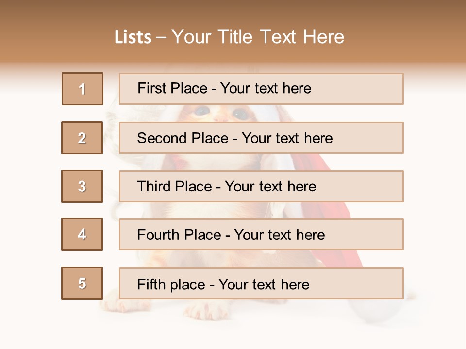 Kitten Mammal Xmas PowerPoint Template