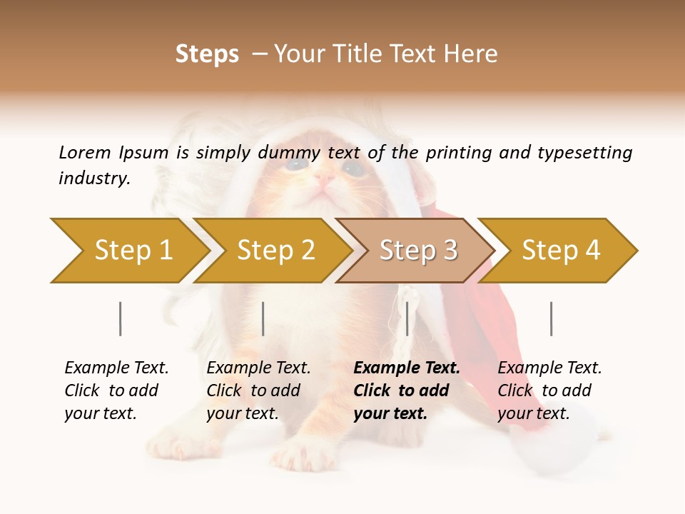 Kitten Mammal Xmas PowerPoint Template
