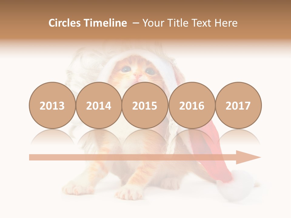 Kitten Mammal Xmas PowerPoint Template