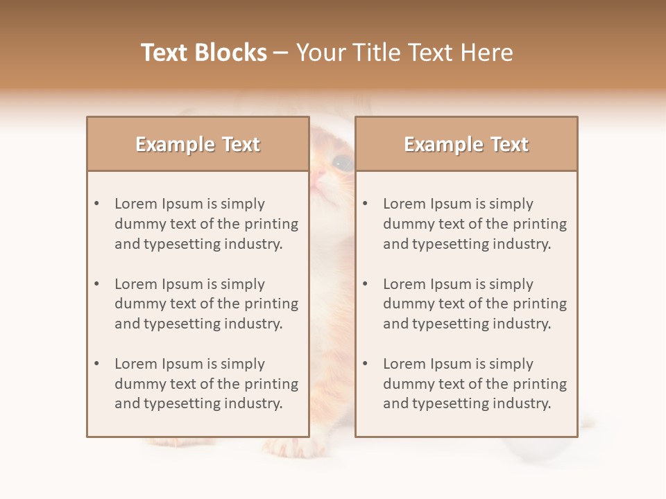 Kitten Mammal Xmas PowerPoint Template