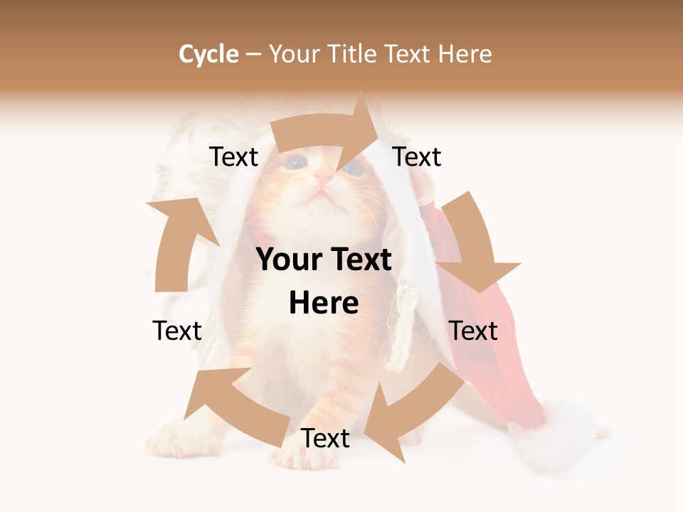 Kitten Mammal Xmas PowerPoint Template