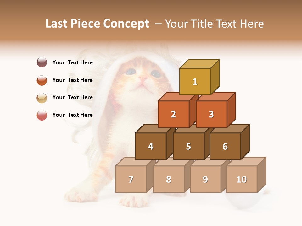 Kitten Mammal Xmas PowerPoint Template