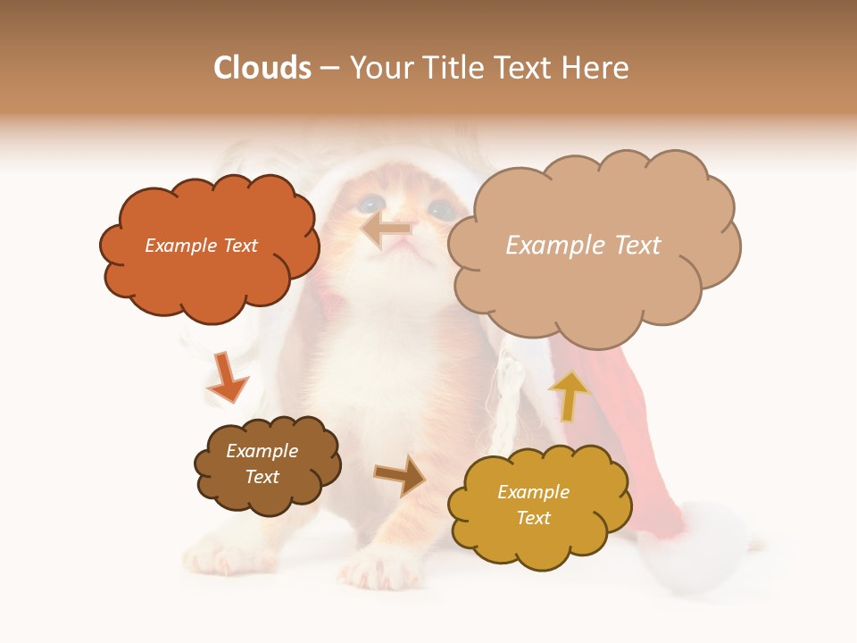 Kitten Mammal Xmas PowerPoint Template