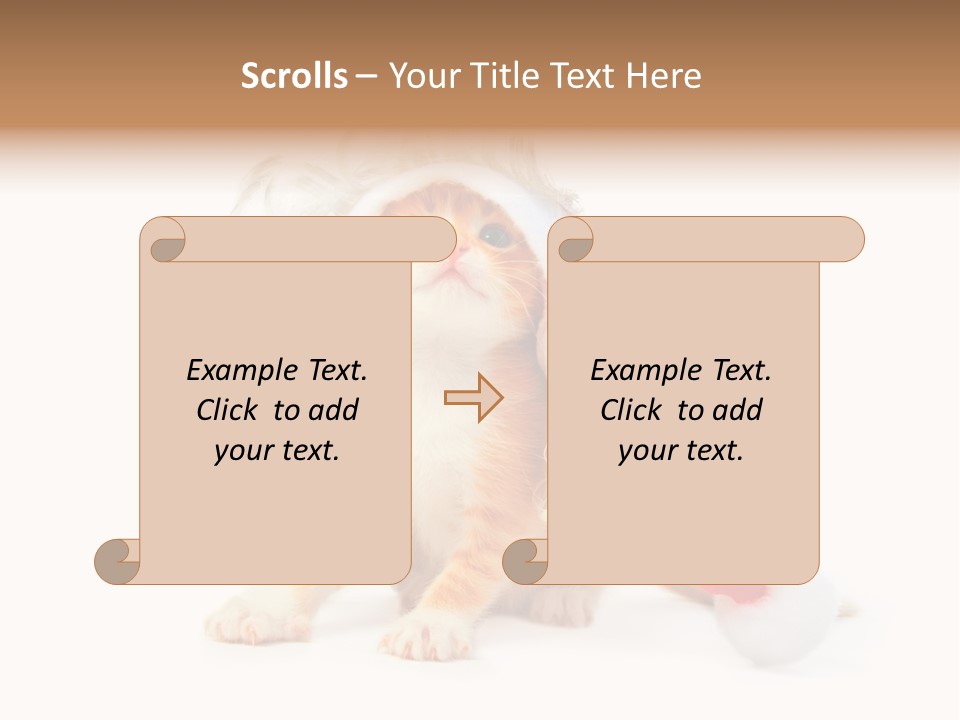Kitten Mammal Xmas PowerPoint Template