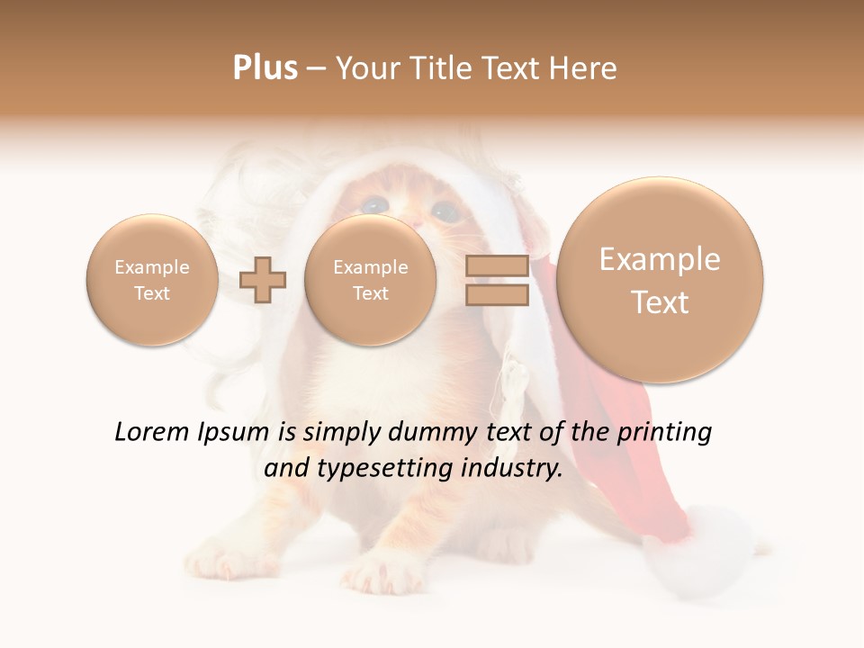Kitten Mammal Xmas PowerPoint Template