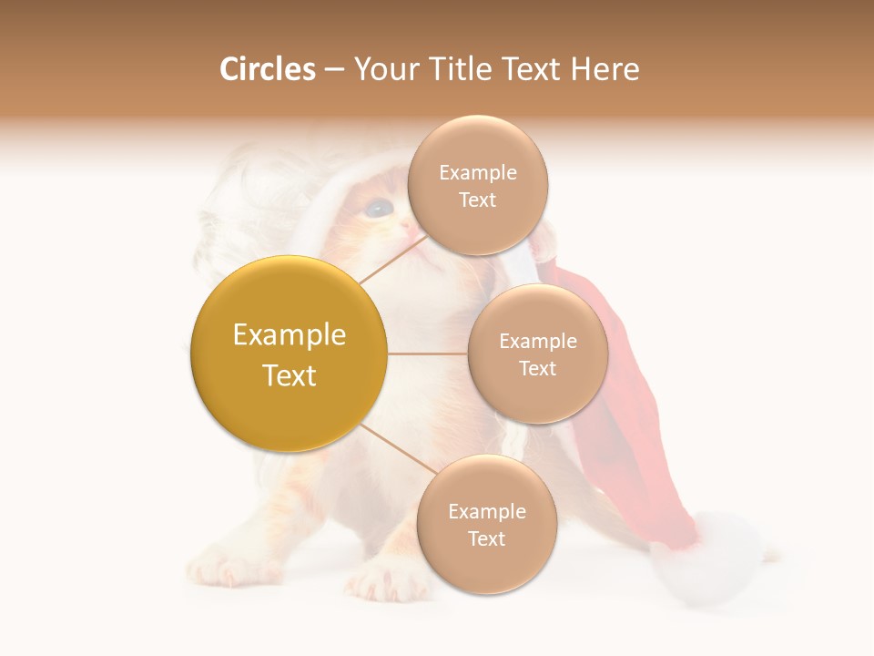 Kitten Mammal Xmas PowerPoint Template