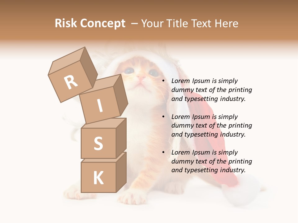 Kitten Mammal Xmas PowerPoint Template