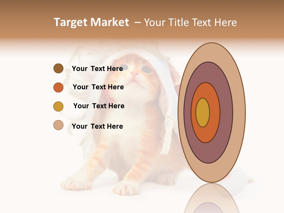 Kitten Mammal Xmas PowerPoint Template