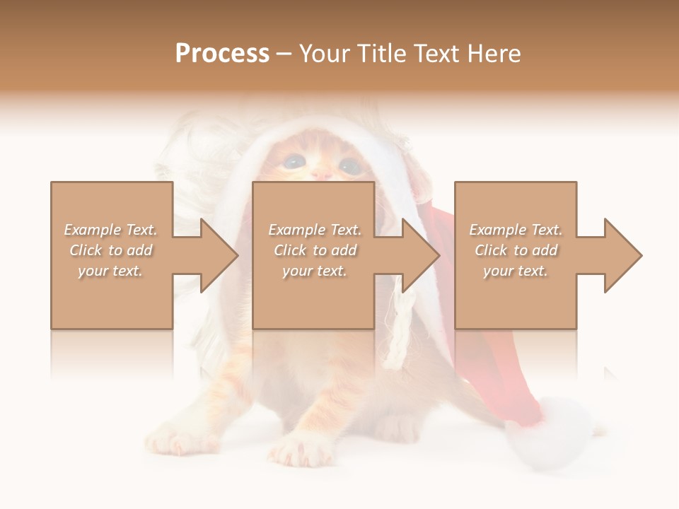 Kitten Mammal Xmas PowerPoint Template