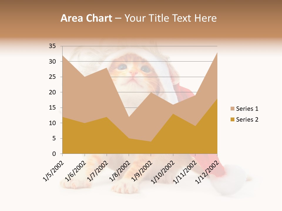 Kitten Mammal Xmas PowerPoint Template