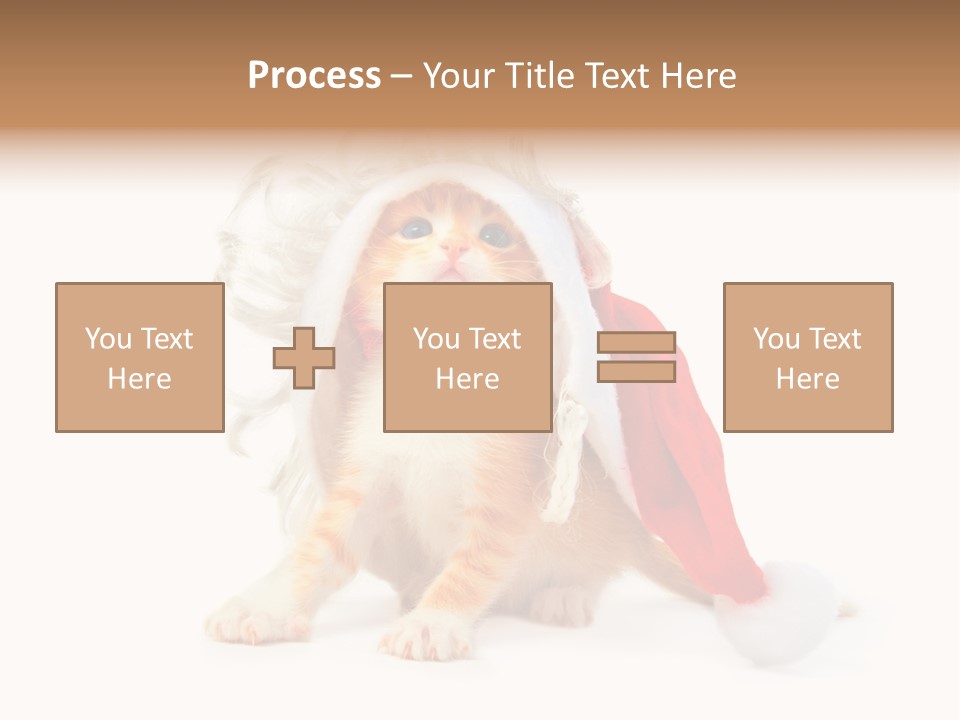 Kitten Mammal Xmas PowerPoint Template
