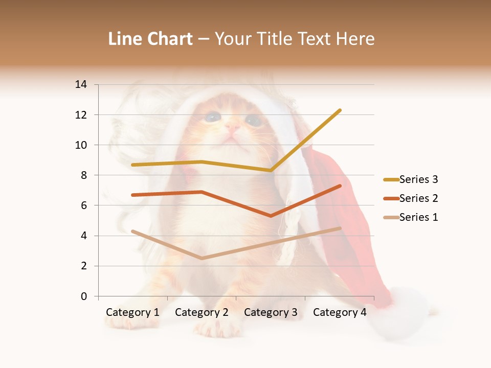 Kitten Mammal Xmas PowerPoint Template